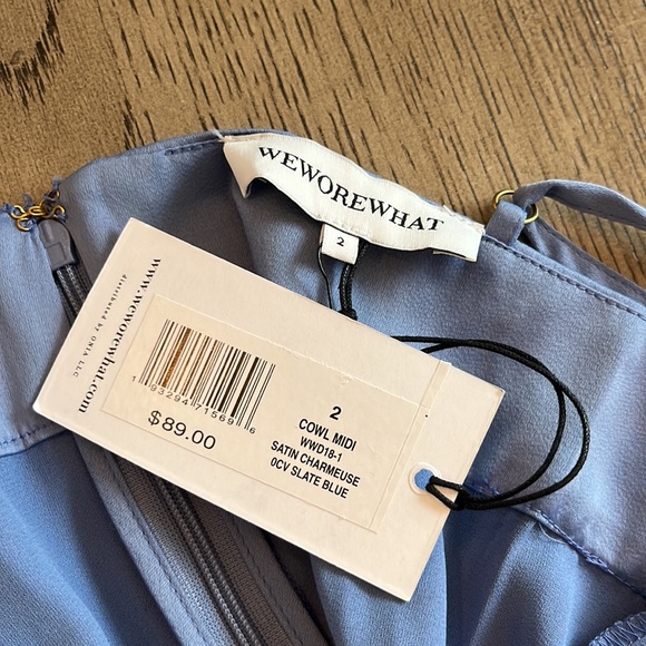 WeWoreWhat Cowl Midi Dress in Slate Blue REVOLVE NWT - Picture 10 of 11